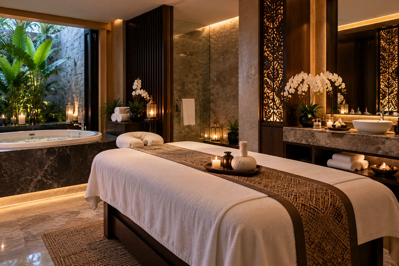 Private massage room at Golden VIP Spa, Al Khuwair Muscat