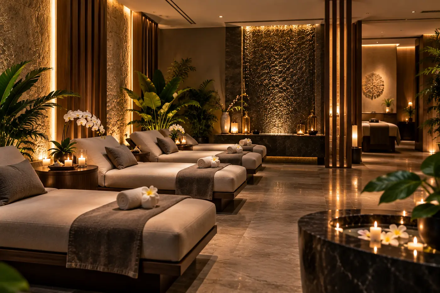 Relaxation lounge at Golden VIP Spa, Al Khuwair