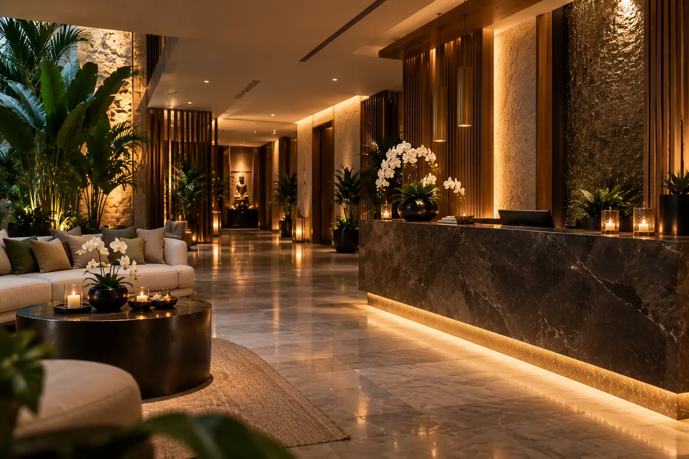 Reception at Golden VIP Spa, Al Khuwair Muscat
